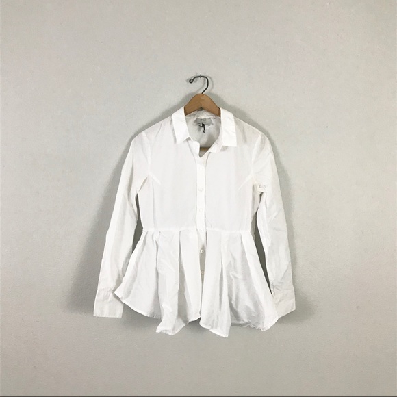Anthropologie HD in Paris medium White Blouse Top - Picture 6 of 11